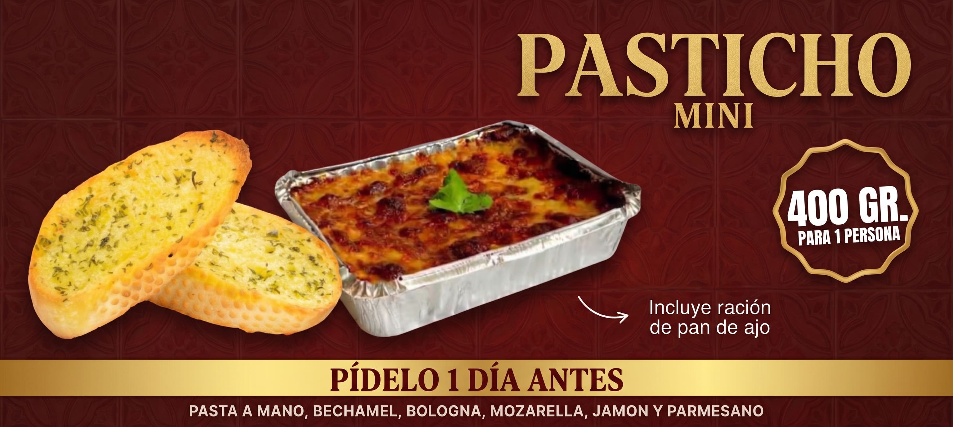 PASTICHO 400 gramos Pedir 1 dia de anticipacion